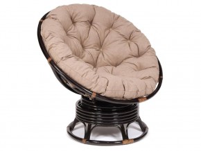 Кресло-качалка Papasan w 23/01 B с подушкой Antique brown, экошерсть Коричневый в Магнитогорске - magnitogorsk.магазин96.com | фото