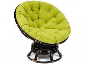 Кресло-качалка Papasan w 23/01 B с подушкой Antique brown, флок Олива в Магнитогорске - magnitogorsk.магазин96.com | фото