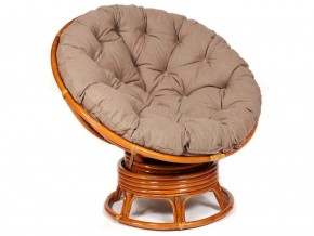 Кресло-качалка Papasan w 23/01 B с подушкой Cognac, экошерсть Коричневый в Магнитогорске - magnitogorsk.магазин96.com | фото