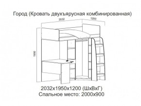 Кровать двухъярусная комбинированная в Магнитогорске - magnitogorsk.магазин96.com | фото