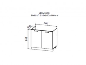Шкаф нижний ДСМ800 под мойку в Магнитогорске - magnitogorsk.магазин96.com | фото